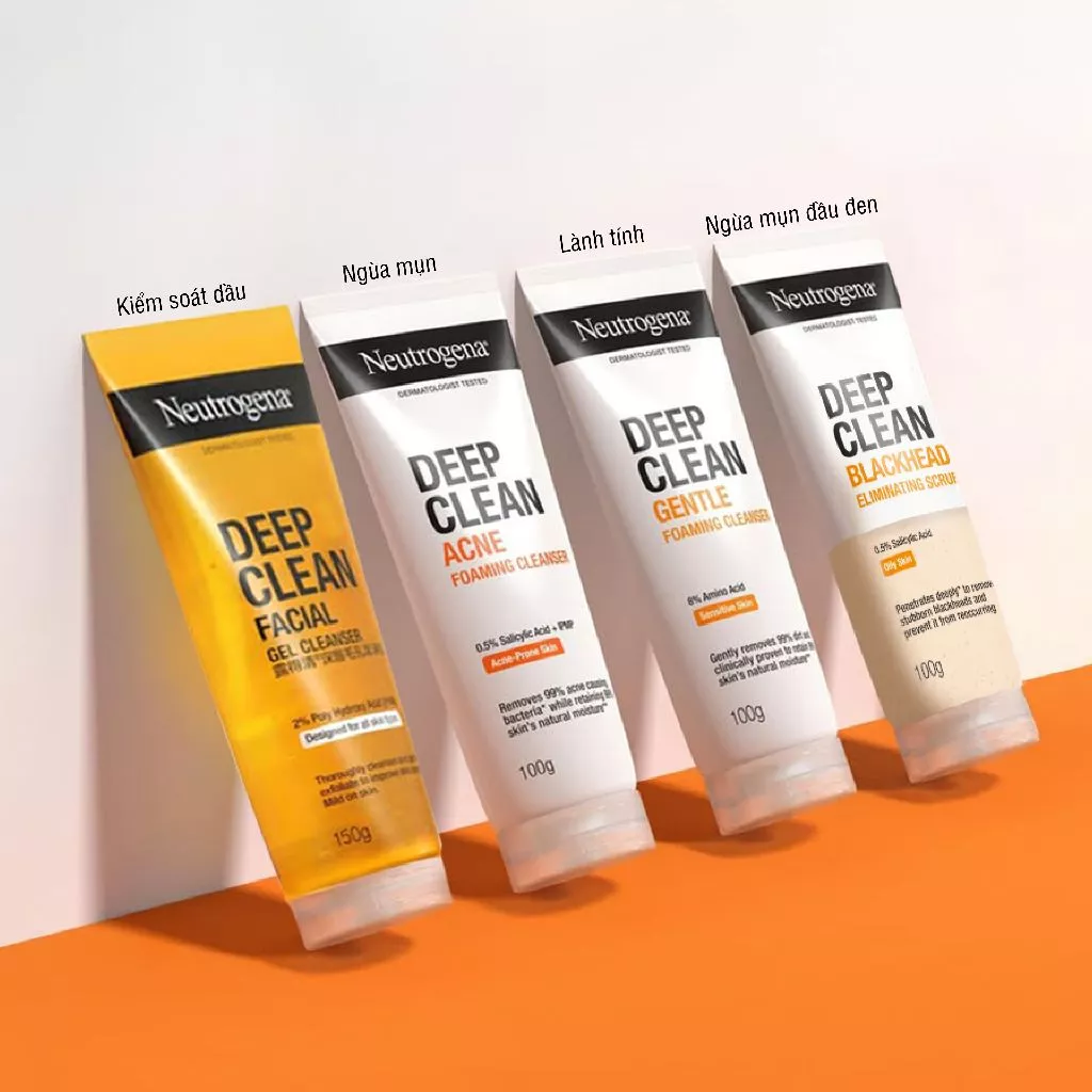 Neutrogena Deep Clean Facial Gel Cleanser sữa rửa mặt