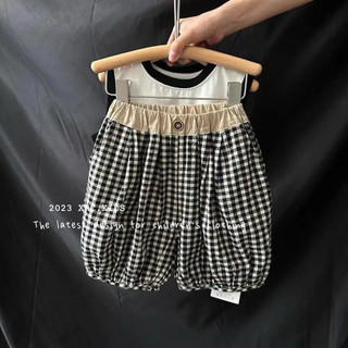 Set bộ áo sát nách + quần ngố phong cách hàn quốc cho bé