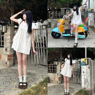 Đầm Babydoll 2 Lớp Form Rộng Kèm Quần Bí Phồng Bo Chun – Váy Dáng Ngắn Tay Phồng Nữ Tính Dễ Thương Ao252_P