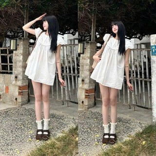 Đầm Babydoll 2 Lớp Form Rộng Kèm Quần Bí Phồng Bo Chun – Váy Dáng Ngắn Tay Phồng Nữ Tính Dễ Thương Ao252_P