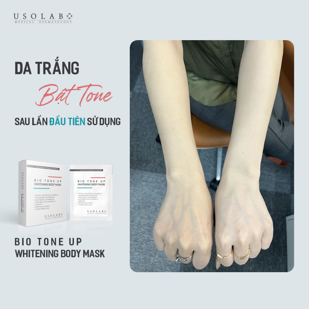 Kem ủ trắng body USOLAB - Giúp làm trắng da body, dưỡng da trắng sáng , nâng tông tự nhiên 5 gói 100g
