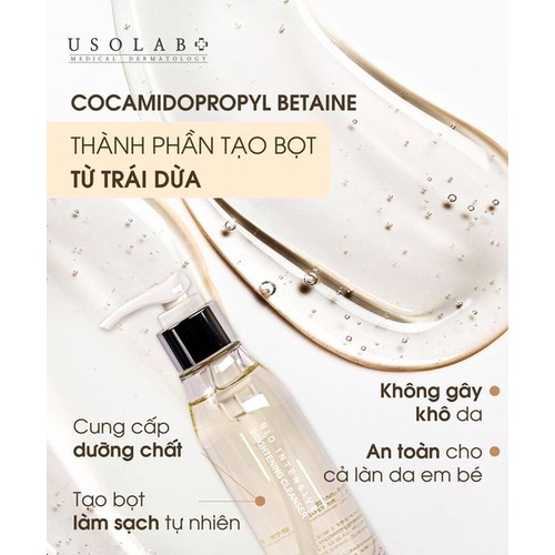 Sữa rửa mặt trắng da USOLAB - Bio Intensive Bightening Cleanser - Giúp dưỡng sáng và mờ thâm nám 150ml