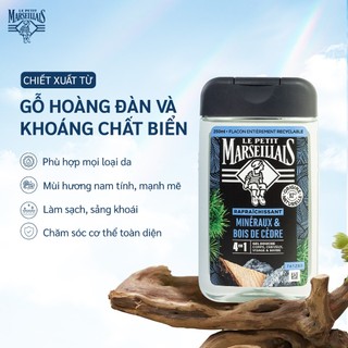 Sữa Tắm Gội Nam Hữu Cơ 92% Le Petit Marseillais Pháp 250ml 4 in1 Với Hương Thơm Nam Tính, Quyến Rũ