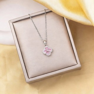 Vòng Cổ Nữ Phong Cách Hoa Văn Tinh Tế - Mặt Dây Hình Hoa Cỏ Thanh Lịch - Trang Sức Đi Chơi, Làm Quà Tặng Sinh Nhật