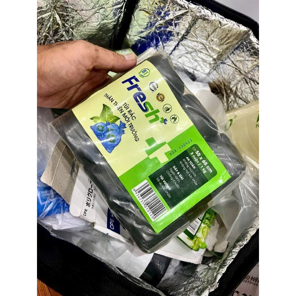 Túi rác màu Đen 03 cuộn - Tự hủy sinh học *1kg