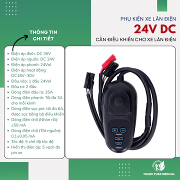 Tay điều khiển cho xe lăn điện 24V - Joystick điều khiển xe lăn điện dùng cho xe Lucass, Mạnh Phát..
