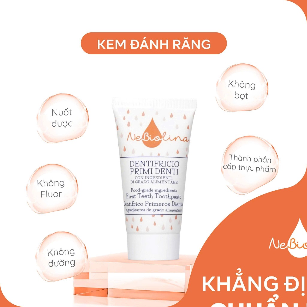 NeBiolina Kem đánh răng và dầu massa cho bé chiết xuất Yến mạch hữu cơ