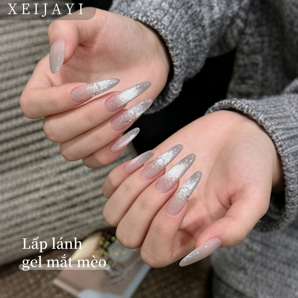 XEIJAYI 5g - Sơn móng tay dạng gel trắng siêu bóng hiệu ứng mắt mèo, thích hợp sử dụng tại salon và hàng ngày.