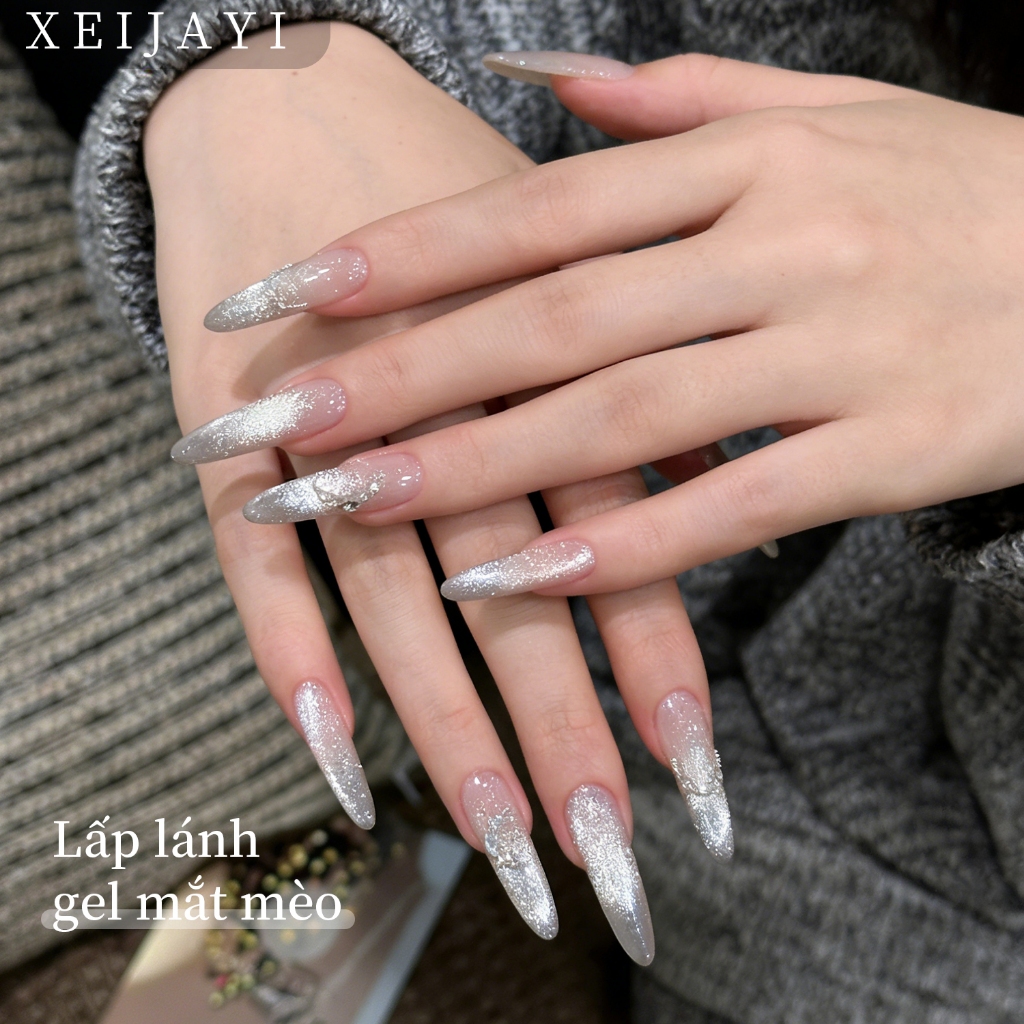 XEIJAYI 5g - Sơn móng tay dạng gel trắng siêu bóng hiệu ứng mắt mèo, thích hợp sử dụng tại salon và hàng ngày.