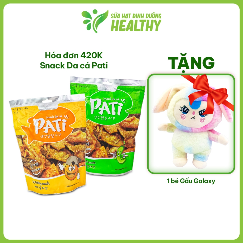 [GÓI 50G] Snack Da Cá PATI Cao Cấp Chiên Giòn Vị Ớt Xanh/ Trứng Muối Ăn ...