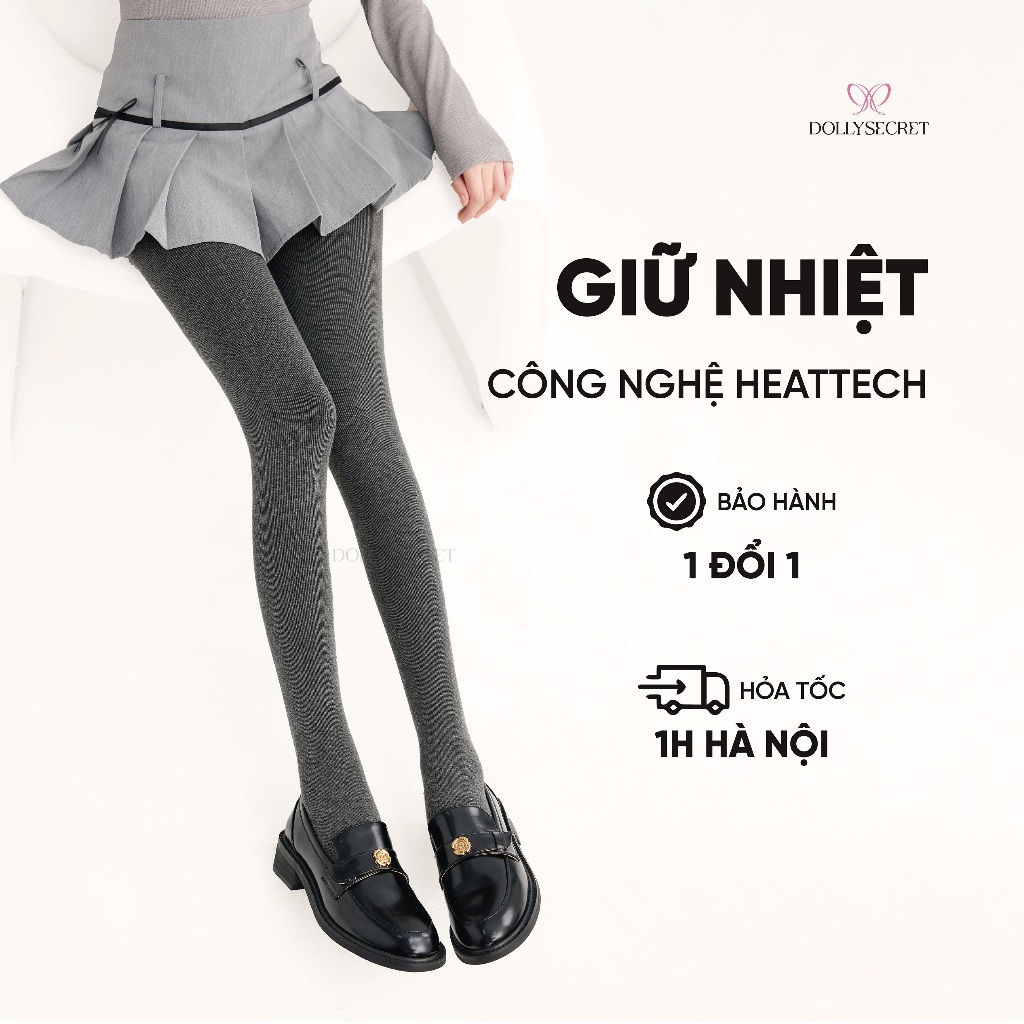 Quần Tất Len Tăm Giữ Nhiệt DOLLYSECRET Công Nghệ Heattech Che Khuyết Điểm Thon Chân  T54