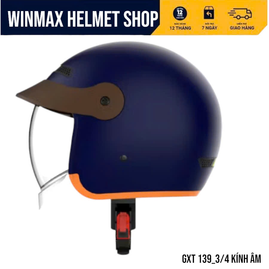 Mũ Bảo Hiểm GXT Helmet 3/4 Đâu GXT-139 Mũ BH Xe Máy Kính Âm Thương