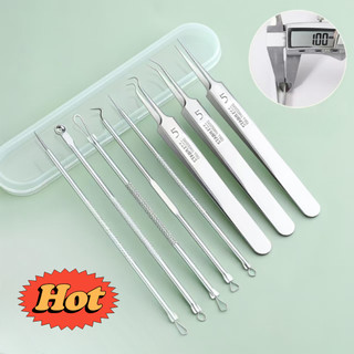 [DỤNG CỤ NẶN MỤN] Bộ dụng cụ nặn mụn chuyên mụn 8 món và 3 món, tặng kèm hộp, hỗ trợ lấy mụn đầu đen, mụn bọc