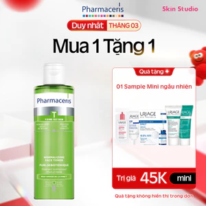 Nước cân bằng Toner giảm nhờn dành cho da dầu mụn PHARMACERIS PURI-SEBOTONIQUE 200ml - Skin Studio