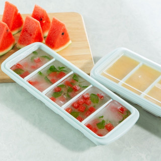 Khay đá nhựa Kari Inochi kháng khuẩn có nắp chống mùi không dính đá dễ lấy dùng cho đồ uống