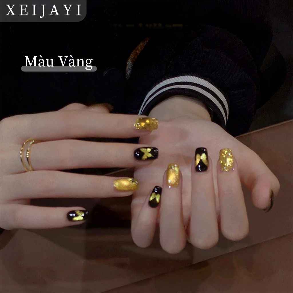 XEIJAYI 5g - Sơn móng tay dạng gel nhũ vàng, lâu trôi, lấp lánh và rực rỡ