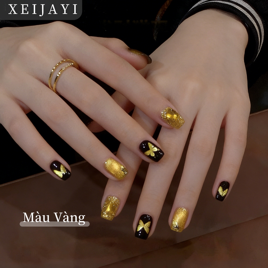 XEIJAYI 5g - Sơn móng tay dạng gel nhũ vàng, lâu trôi, lấp lánh và rực rỡ
