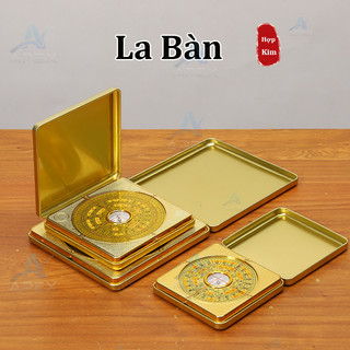 La Bàn Phong Thủy Vuông Có Nắp 15CM, Chính Xác Cao Dễ Sử Dụng