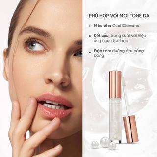 Son bóng ánh nhũ không màu căng mọng môi M.Asam MAGIC FINISH Push-Up Lipgloss Cool Diamond 4ml