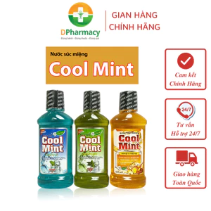 Nước Súc Miệng Cool Mint, Hỗ Trợ Sạch Khuẩn Khoang Miệng, Các Bệnh Hô Hấp, Chai 500ml
