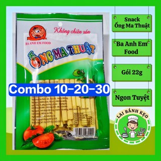 Combo 10-20-30 Gói Snack Ống Ma Thuật, Ba Anh Em Food, Gói 22g