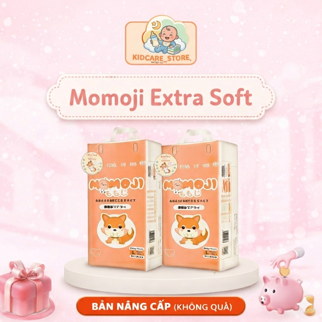 (Ko KÈM QUÀ) Tã quần/dán Momoji Extra Soft , đủ size M56/L54/XL50/2XL48 ...