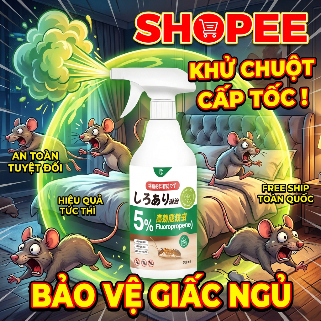 🐭 3 giây, chuột biến mất hết! 🐭xịt đuổi chuột trong nhà  đuổi chuột khoang máy ô tô thuốc xịt chuột 500ml