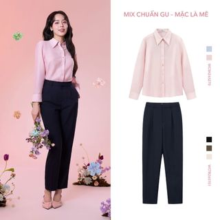 [THANH THỦY x YODY] Quần âu nữ YODY vải cấu trúc bông lúa mạch tiên tiến WCTR26S151