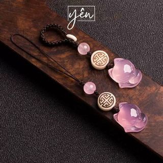 Móc treo HolyLing - Đ.á Chalcedony - Quà Tặng Ý Nghĩa Mang Lại Tình Duyên, May Mắn