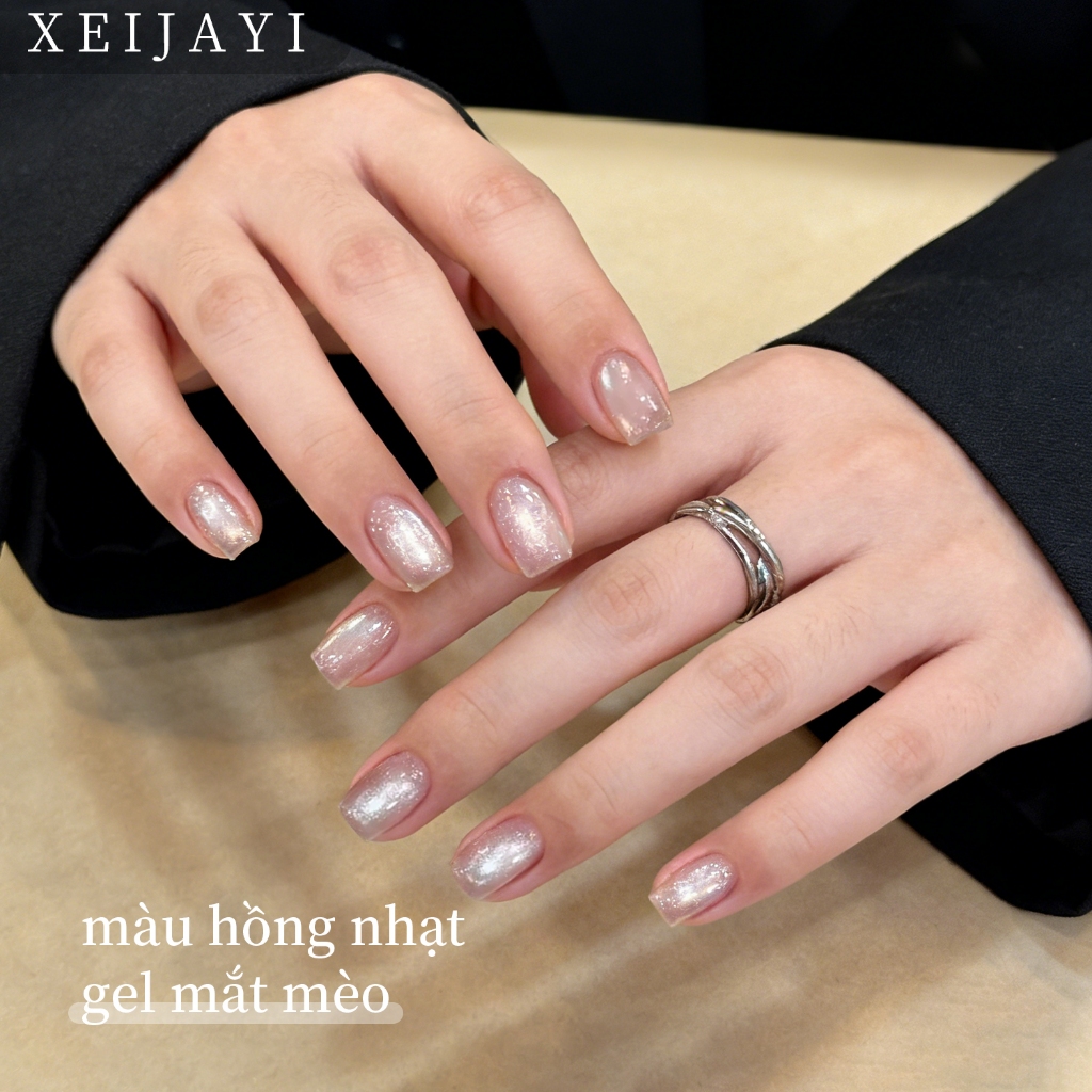 XEIJAYI 5g - Sơn gel móng tay màu nude bóng, hiệu ứng mắt mèo, thích hợp sử dụng tại salon và nhà.