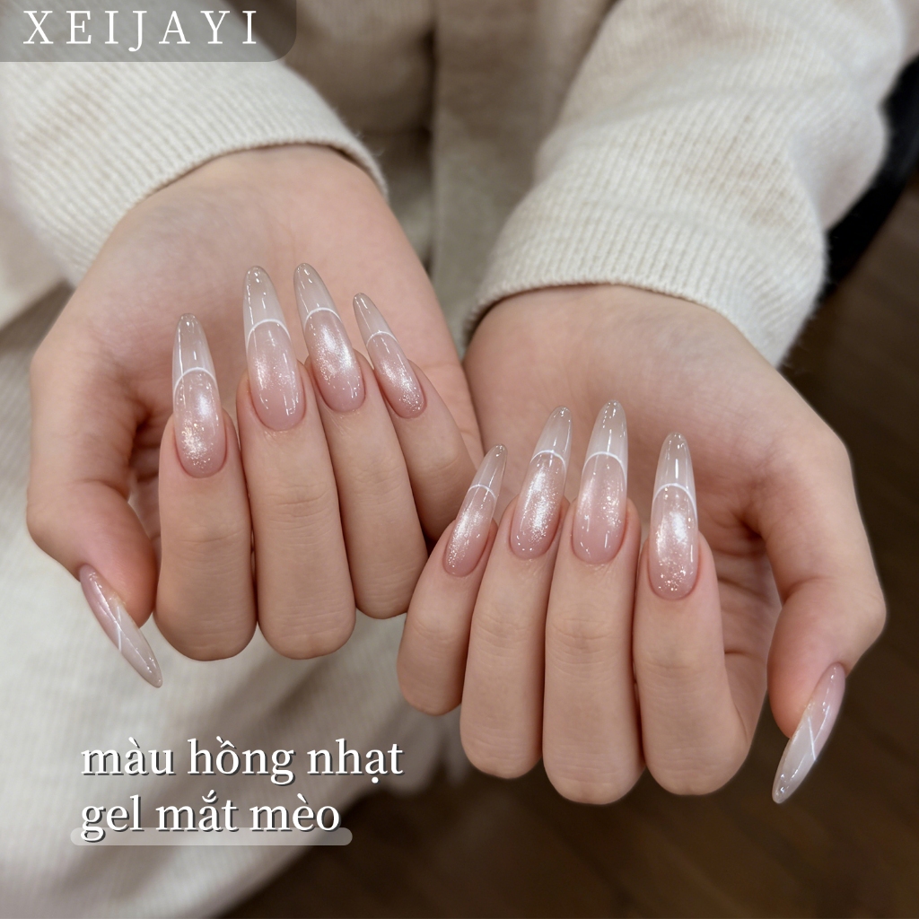 XEIJAYI 5g - Sơn gel móng tay màu nude bóng, hiệu ứng mắt mèo, thích hợp sử dụng tại salon và nhà.