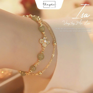 Vòng Tay Nữ Cỏ 4 Lá Mang Phong Cách Hàn Quốc, Quà Tặng Sinh Nhật Ý Nghĩa May Mắn, Bình An [Isa]