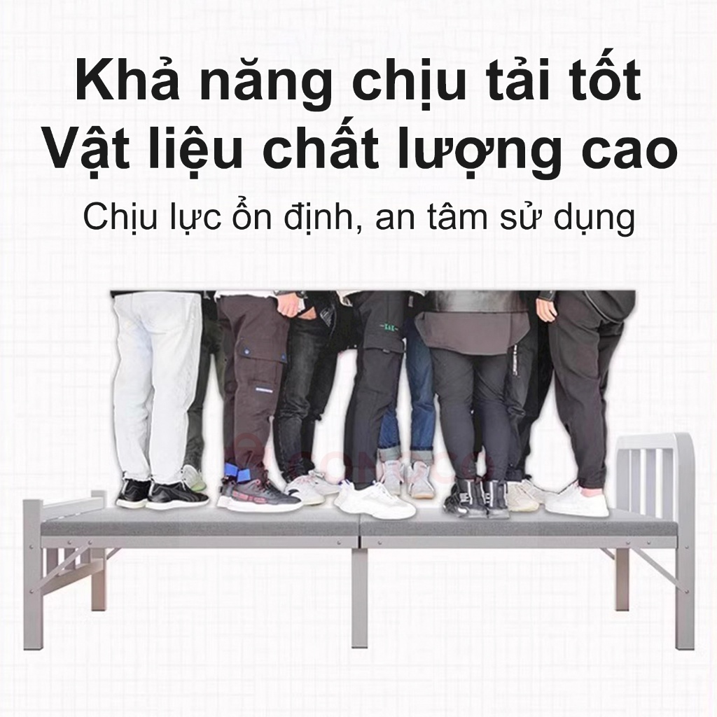 CONOCO Giường gấp gọn có nệm êm, chịu lực 300kg phù hợp phòng trọ/căn hộ nhỏ  Tổng Kho