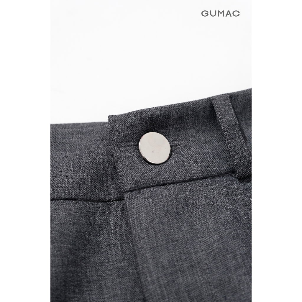 Quần Tây Nữ GUMAC Ống Loe Lưng Cao Cạp Cao Kaki Nhật Đứng Form Cạp Cao Túi Xéo Thời Trang QG03006
