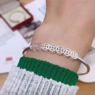 Vòng tay nữ Kim Tiền may mắn vòng tay Titan nữ không gỉ cao cấp thiết kế dạng kiềng sang trọng thanh lịch