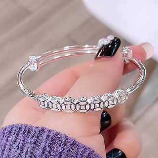 Vòng tay nữ Kim Tiền may mắn vòng tay Titan nữ không gỉ cao cấp thiết kế dạng kiềng sang trọng thanh lịch