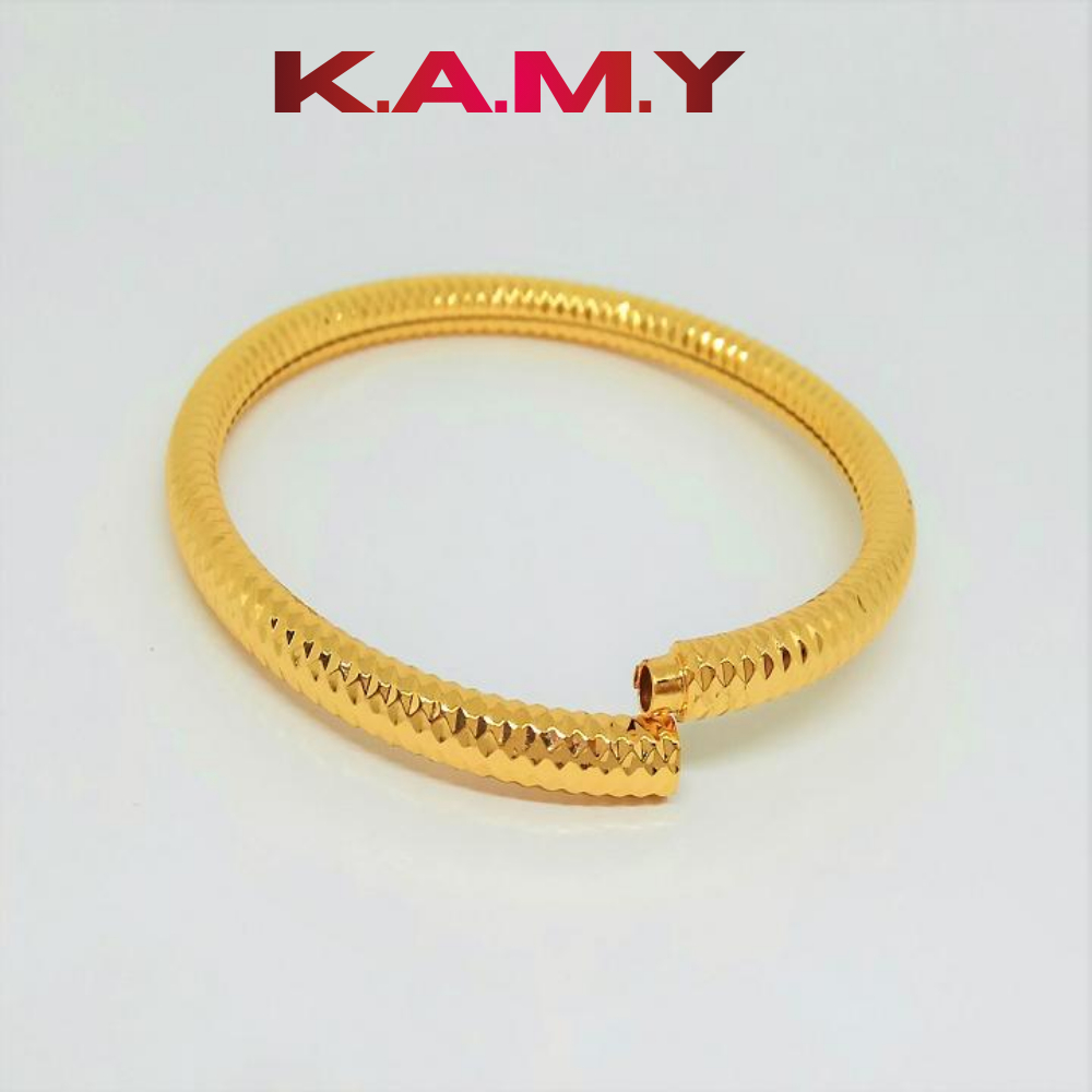 Cặp Vòng Tay Chạm Kim Cương Khóa Xỏ – Ximen Cao Cấp, Sáng Bền Màu, Sang Trọng