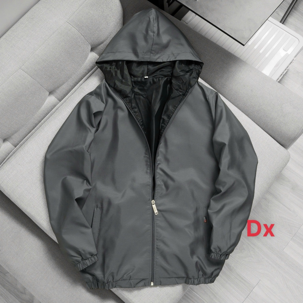 Áo khoác dù cặp nam nữ form rộng chống nước nhẹ có mũ unisex hot trend 2026