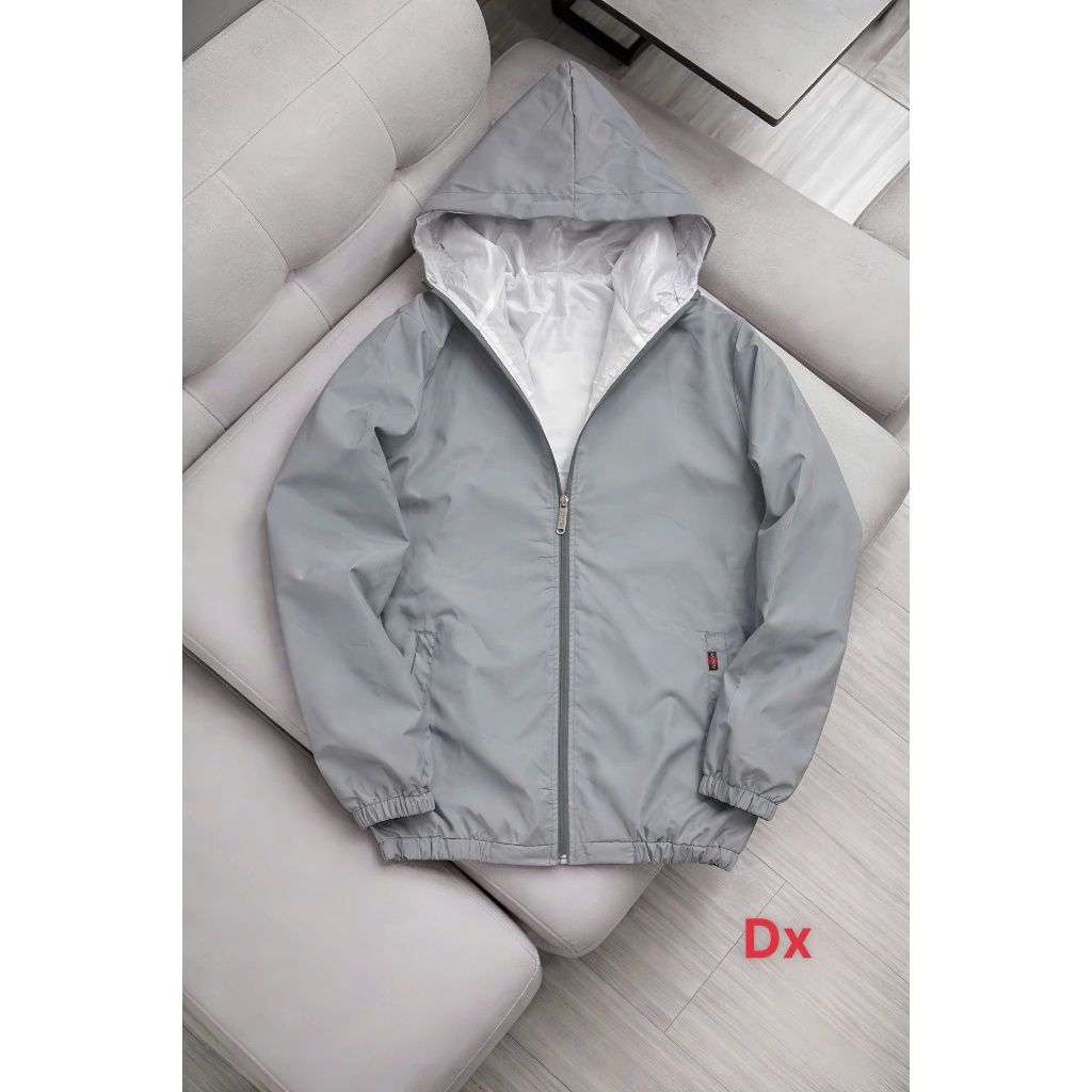 Áo khoác dù cặp nam nữ form rộng chống nước nhẹ có mũ unisex hot trend 2026