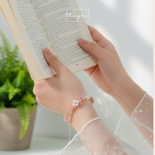 Flora - Vòng tay Anh Đào - Thạch Anh Dâu Tây - Quà Tặng Sinh Nhật Ý Nghĩa Mang Lại May Mắn, Bình An
