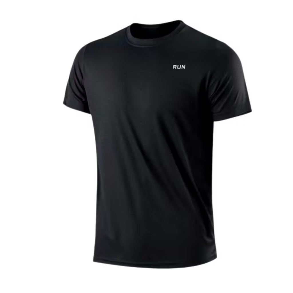 Áo thun nam cổ tròn bigsize RUN, chất vải thun lạnh thể thao mặc rất mát
