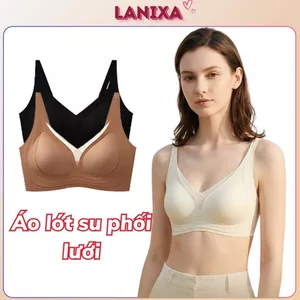 Áo ngực nữ su đúc cao cấp phối viền lưới sang trọng gợi cảm đệm mút mỏng ôm gom ngực LANIXA A2377