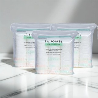 Bông tẩy trang La Soirée 100% cotton tự nhiên bông tẩy trang emily mềm mịn không gây rát da - Kosmi Beauty