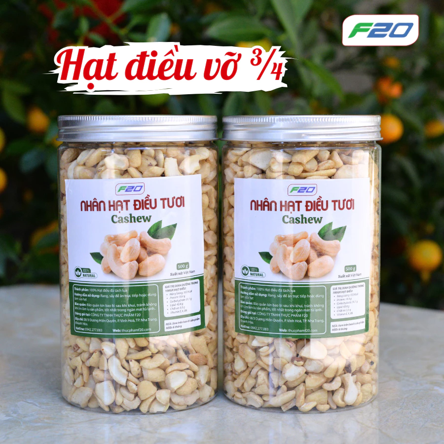 Nhân Hạt Điều, Hạt điều vỡ 3/4 Làm sữa hạt, làm bánh, đóng lon pet