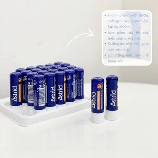 Son dưỡng môi Astrid son dưỡng mỡ hươu Astrid dưỡng ẩm môi, tẩy da chết môi - Kosmi Beauty