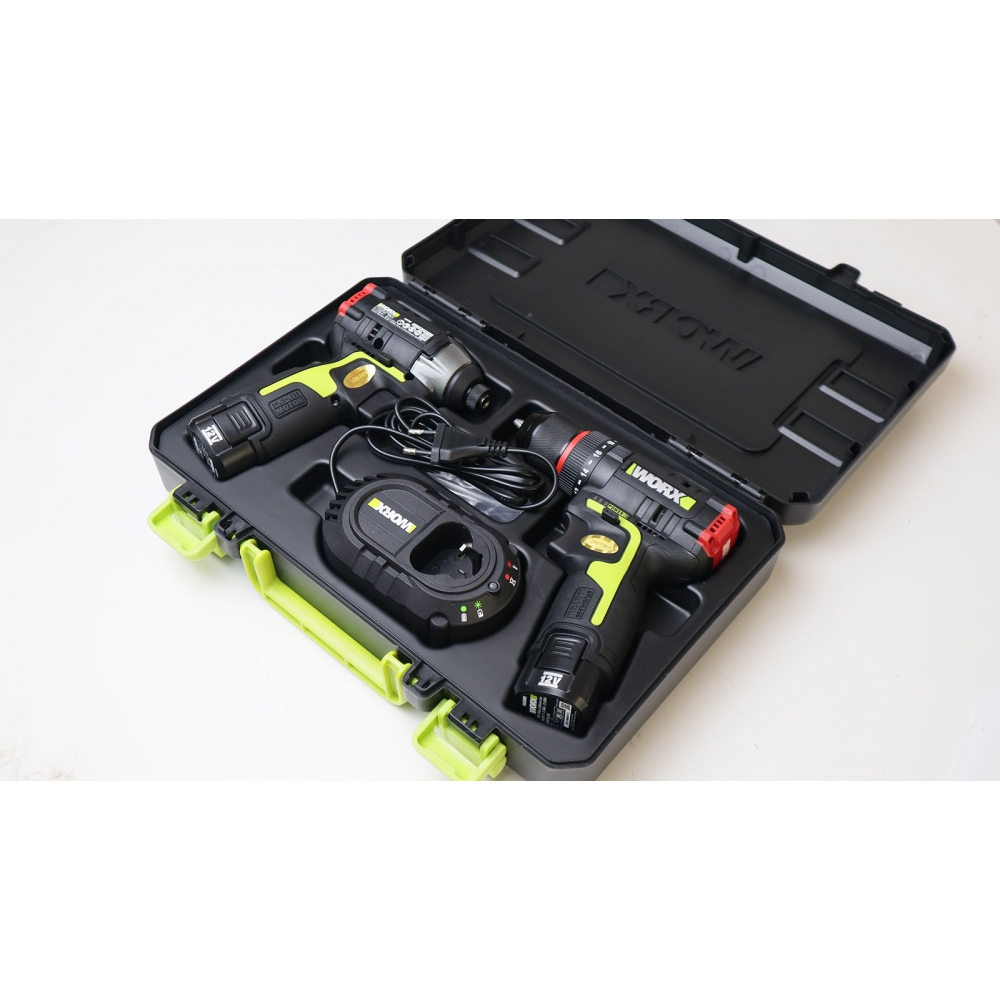 Combo Worx WU920X Khoan 3 CN WU131x & Chuyên Vít WU132 ( 2 Pin 2Ah & Sạc ) Chính Hãng Bảo Hành 12 Tháng