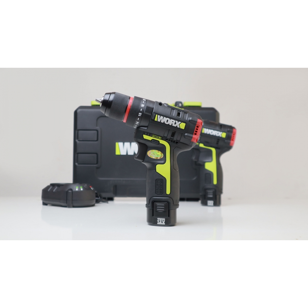 Combo Worx WU920X Khoan 3 CN WU131x & Chuyên Vít WU132 ( 2 Pin 2Ah & Sạc ) Chính Hãng Bảo Hành 12 Tháng