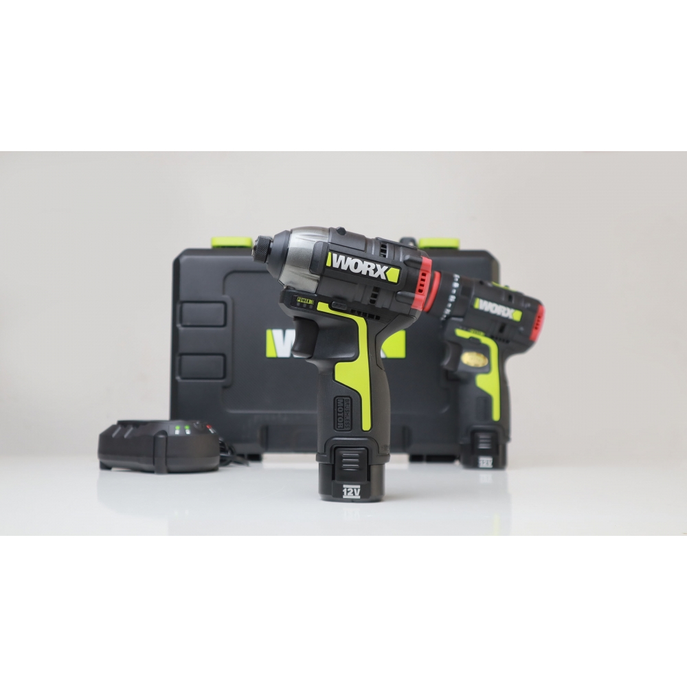 Combo Worx WU920X Khoan 3 CN WU131x & Chuyên Vít WU132 ( 2 Pin 2Ah & Sạc ) Chính Hãng Bảo Hành 12 Tháng
