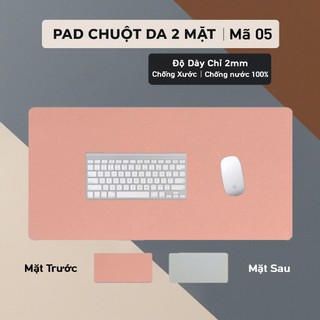 Lót Chuột Cỡ Lớn Da PU 2 Mặt Kích Thước 40x60cm - Chống Nước 100% - Chống Xước - Chống Bụi