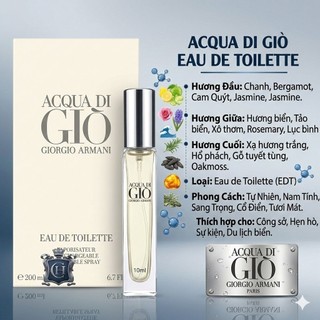 Nước hoa nam G.IÒ trắng 10ml EDT EDP - Vi Tran Perfume